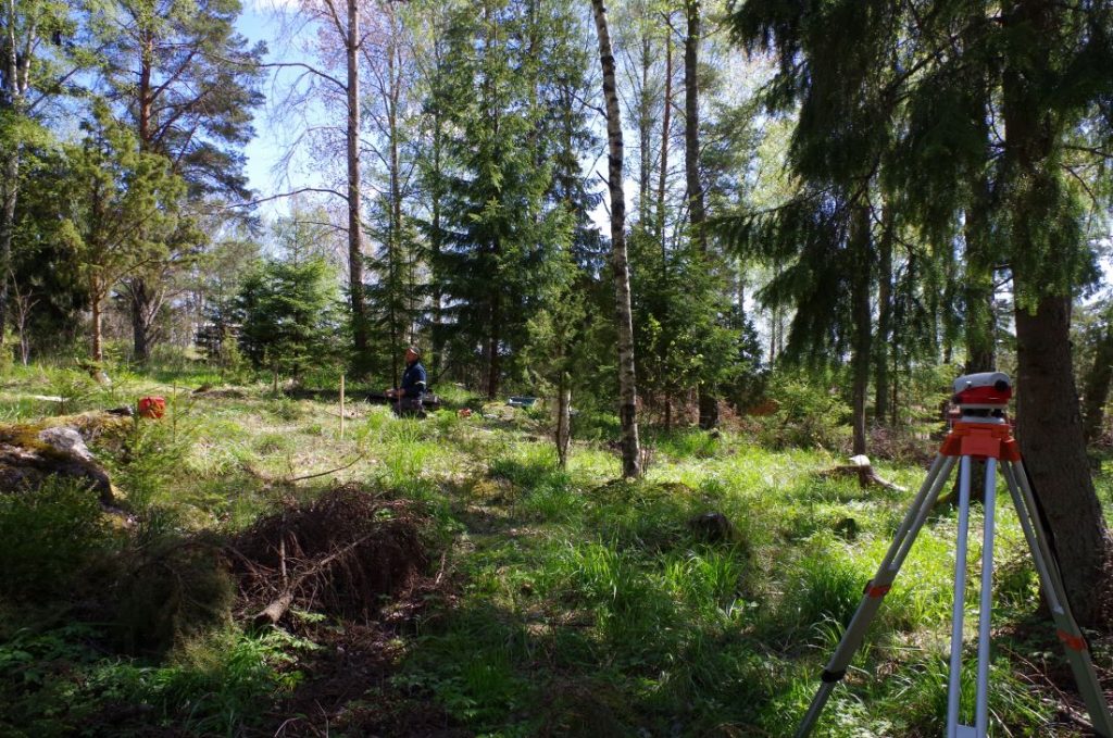 Tomt där det ska byggas hus